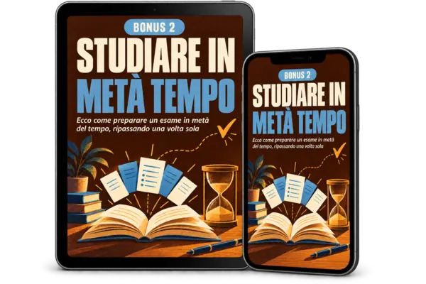 Copertina del bonus Studiare in Metà Tempo